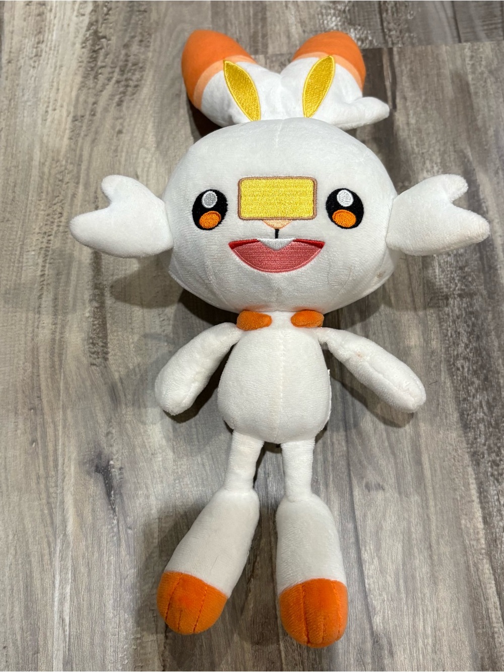 Pokemon Official 15" Stuffed Animal Plush - Scorbunny White Preowned